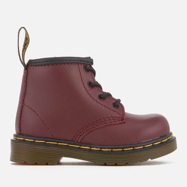 Dr. Martens Toddlers' Brooklee B Leather Lace Up Boots - Cherry Red