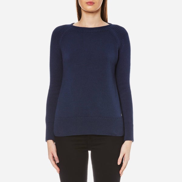 Barbour Women's Lowmoore Knitted Jumper - French Navy
