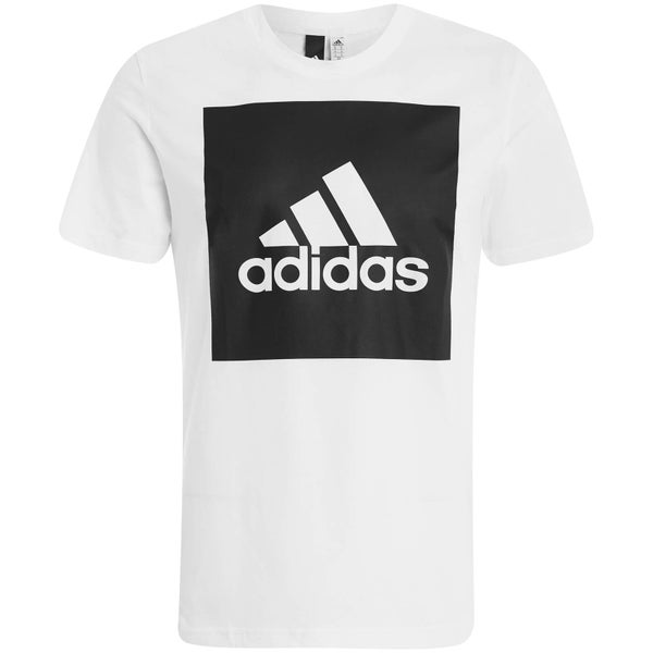 T-Shirt Homme Essential Logo Carré adidas -Blanc