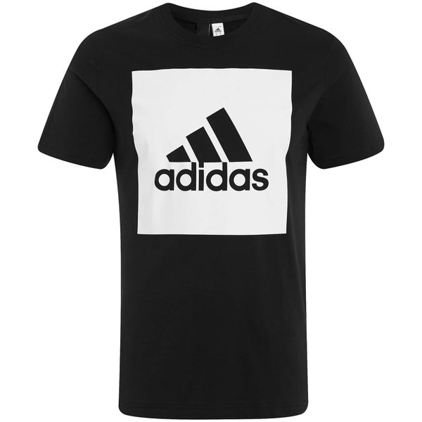 T-Shirt Homme Essential Logo Carré adidas -Noir