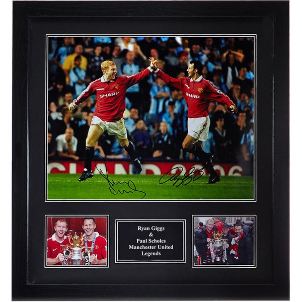 Ryan Giggs and Paul Scholes Dual Signed 16 x 20 Photograph