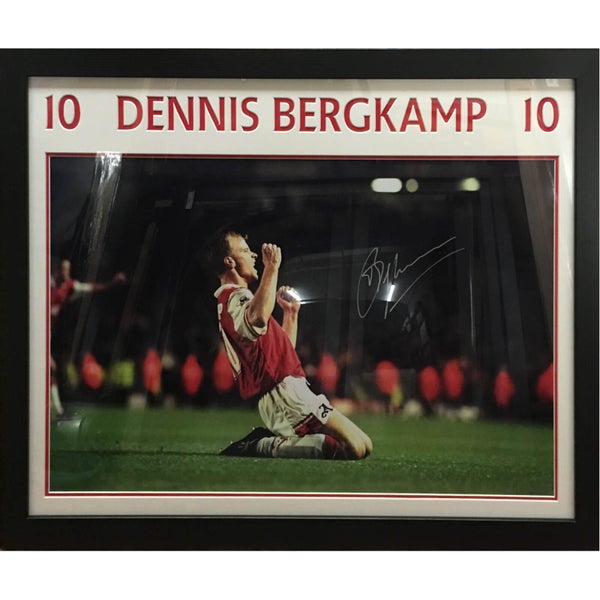 Dennis Bergkamp Signed and Framed 20 x 30 Photograph