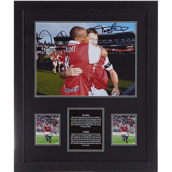 Tony Adams and Ian Wright Dual Signed and Framed 16 x 12 Photograph
