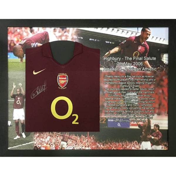 Thierry Henry Signed and Framed Arsenal Shirt
