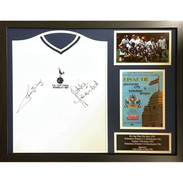 Ossie Ardiles and Ricky Villa Dual Signed and Framed Tottenham Hotspurs 1981