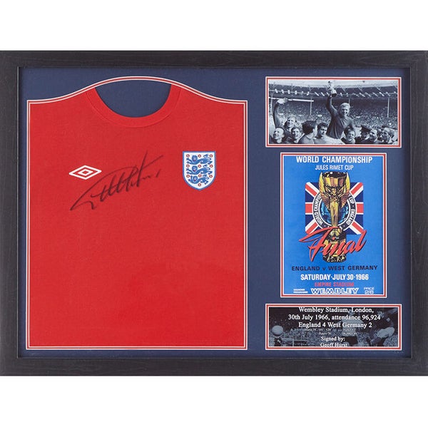Geoff Hurst Signed and Framed England 1966 Shirt
