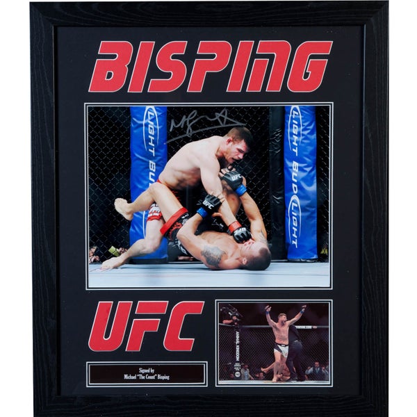 Michael Bisping UFC Champion Signed and Framed 16 x 12 Photograph