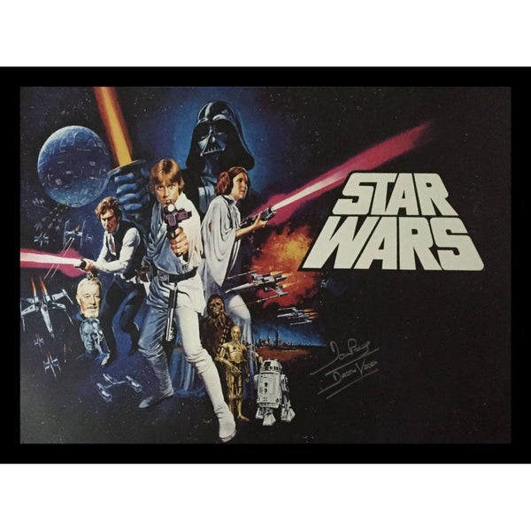 Star Wars Framed Poster Signed by Dave Prowse (Darth Vader)