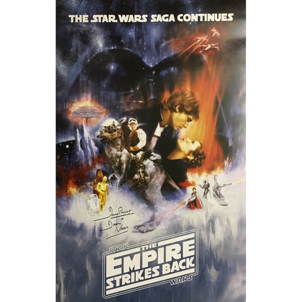 Star Wars: The Empire Strikes Back Framed Poster Signed by Dave Prowse (Darth Vader)