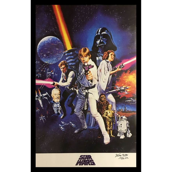 Star Wars Poster Signed by Kenny Baker (R2-D2)