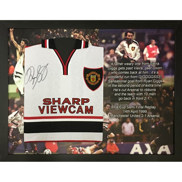 Ryan Giggs 1999 Signed and Framed Semi Final Shirt