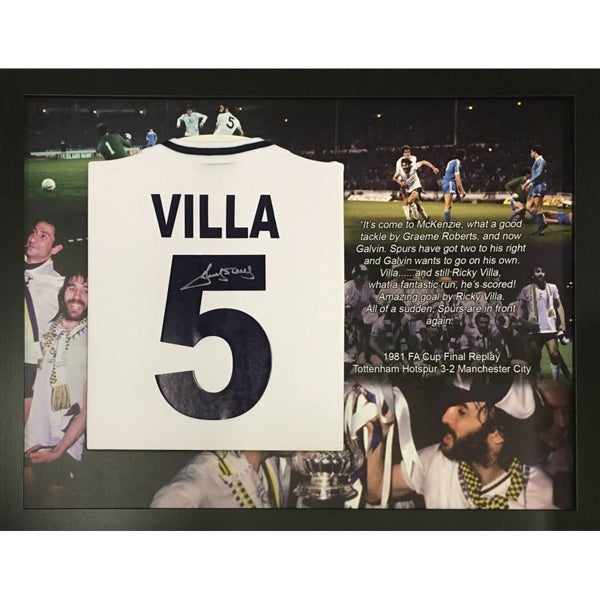 Ricky Villa 1981 Cup Final Signed and Framed Shirt