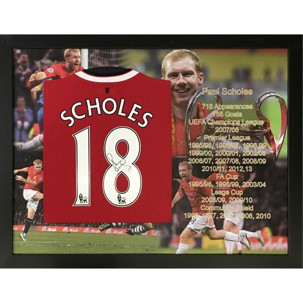 Paul Scholes Signed and Framed Shirt