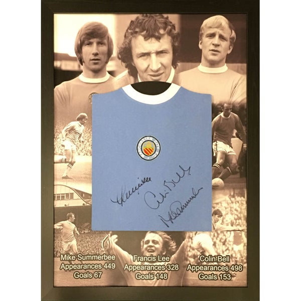 Bell, Lee and Summerbee Signed and Framed Shirt