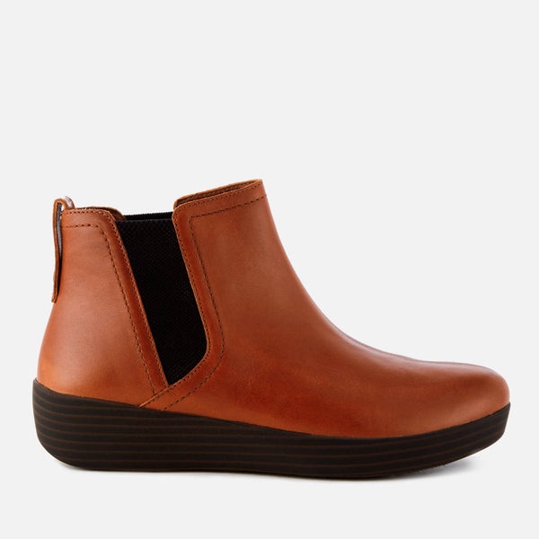 FitFlop Women's Superchelsea Leather Boots - Dark Tan