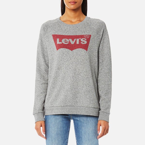 Levi's Women's Relaxed Graphic Crew Sweatshirt - Fleece Smokestack Heather