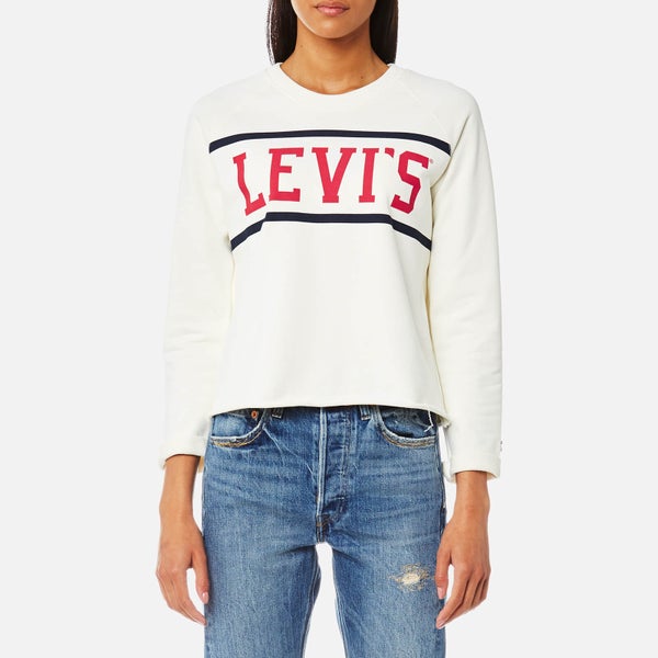 Levi's Women's Raw Graphic Sweatshirt - Fleece Sport Marshmallow