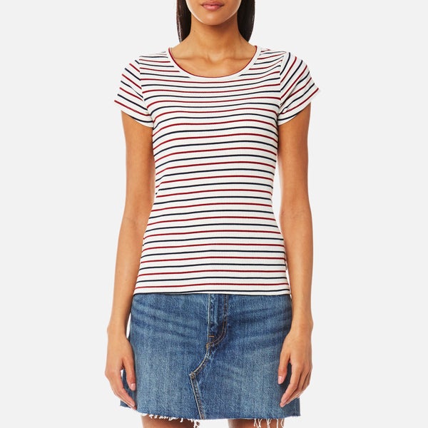 Levi's Women's Vanessa Slim T-Shirt - Chip Marshmallow/Red