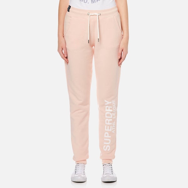 Superdry Women's Athletic League Cuff Joggers - 90's Baby Pink Marl
