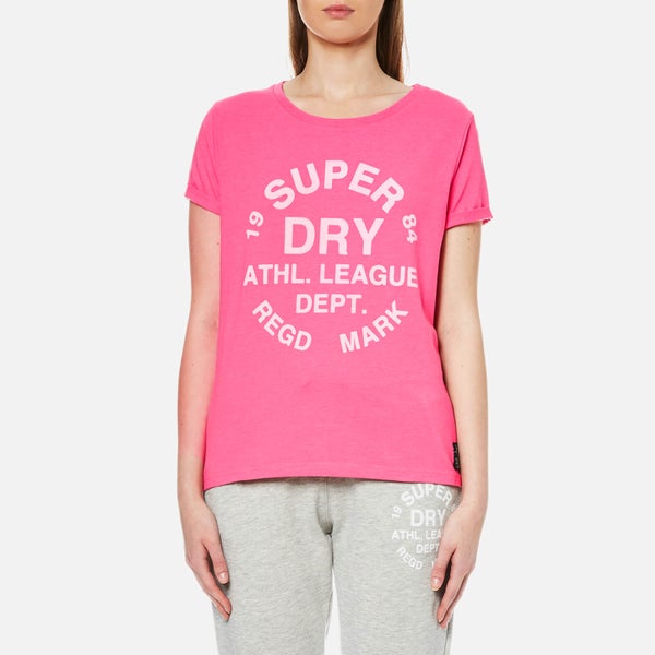 Superdry Women's Athletic Leisure T-Shirt - 90's Raspberry Pink