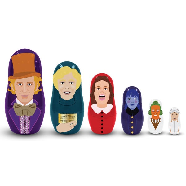 Willy Wonka and the Chocolate Factory Plastic Nesting Dolls