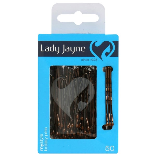 Lady Jayne Bobby Pins 4.5Cm Brown 50 Pack