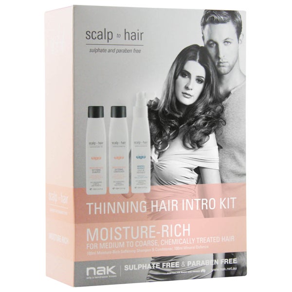 NAK Scalp to Hair Moisture-Rich Thinning Hair Intro Kit 3 x 100ml