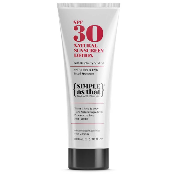 Simple As That SPF30 Natural Sunscreen Lotion 100ml