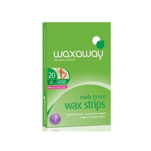 Waxaway By Caron Ready To Use Wax Strips Body 20Pk