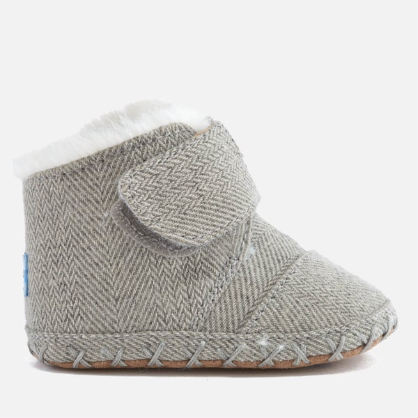 TOMS Babies' Cuna Layette Herringbone Boots - Drizzle Grey