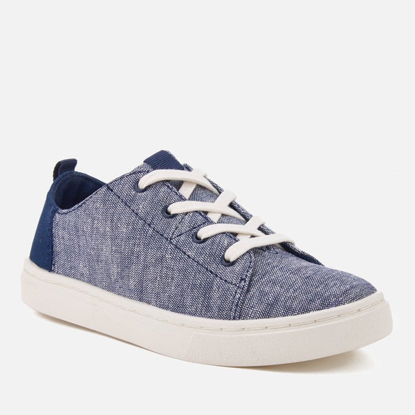 TOMS Kids' Lenny Chambray Trainers - Navy