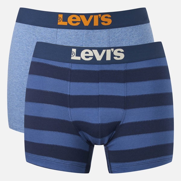 Levi's Men's 200SF 2-Pack Rugby Stripe Boxers - Blue Indigo