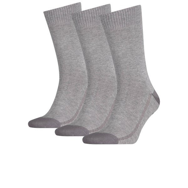 Levi's Men's 3 Pack Crew Socks - Grey