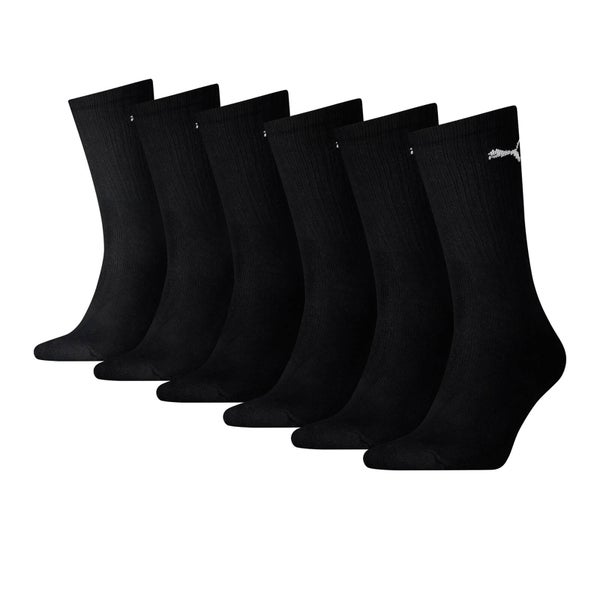 Puma Men's 6 Pack Crew Socks - Black