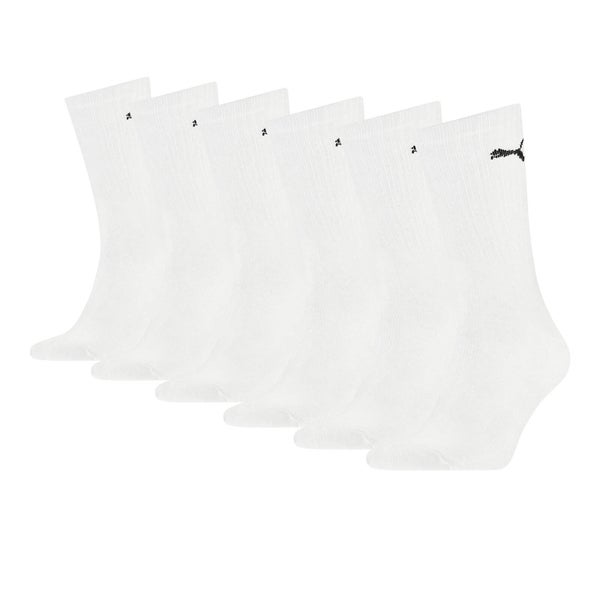 Puma Men's 6 Pack Crew Socks - White