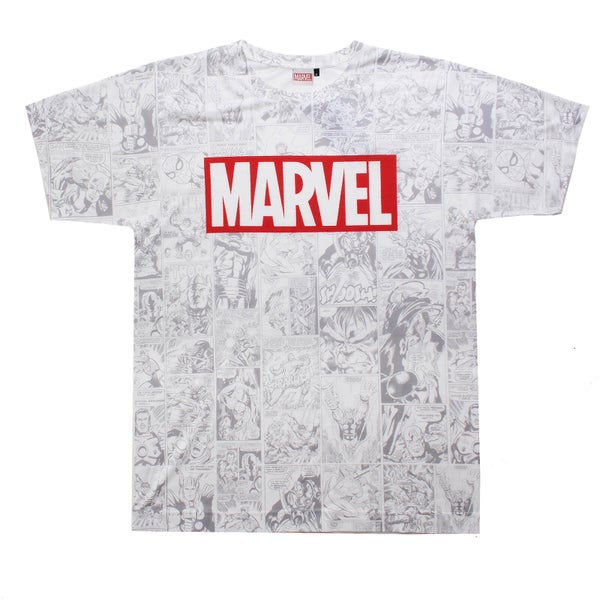 Marvel Men's Champions Sub T-Shirt - White