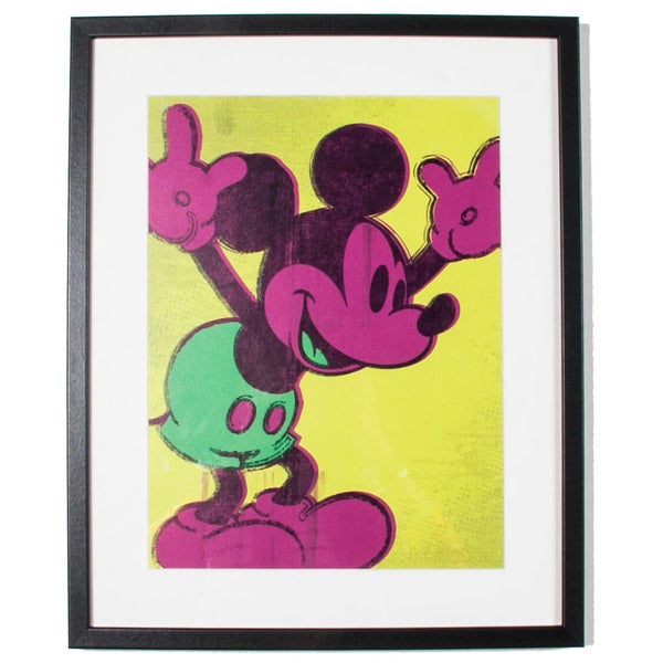 Disney Neon Mickey Mouse Framed Printed Wall Art