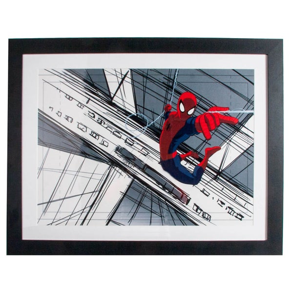 Marvel Spider-Man Sketch Gallery Framed Printed Wall Art