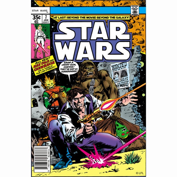 Star Wars Han Solo & Chewbacca Comic Canvas Wall Art