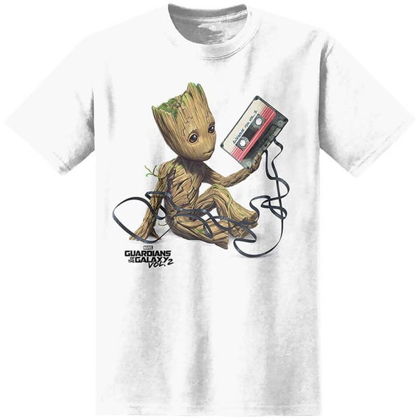 T-Shirt Homme Gardiens de la Galaxie Vol.2 Baby Groot MARVEL - Blanc