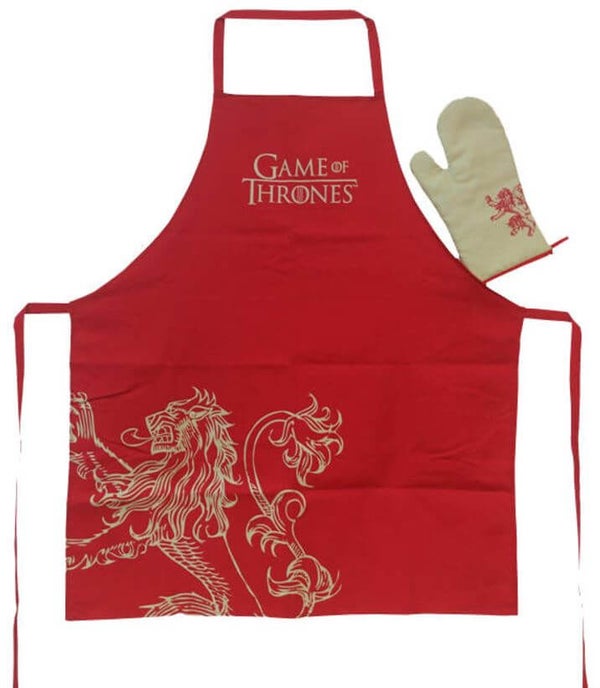 Game Of Thrones Lannister Apron and Oven Mitt Set