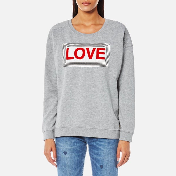 Maison Scotch Women's Love Sweatshirt - Grey Melange