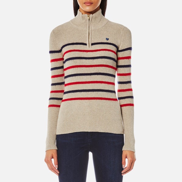 Maison Scotch Women's Fitted Pullover with Zip Detail - Combo A