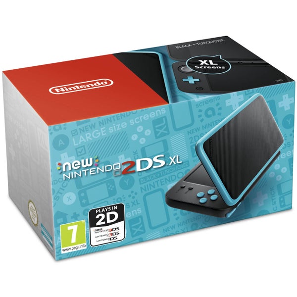 New Nintendo 2DS XL Black and Turquoise