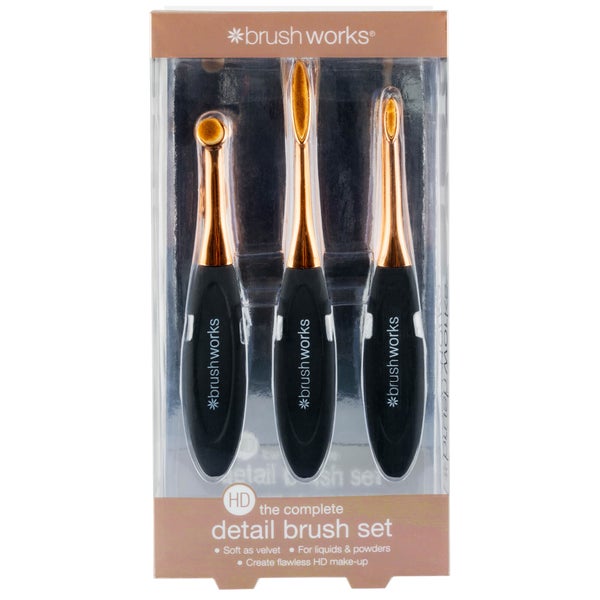 brushworks HD Oval Brushes Detail Set -sivellinsetti