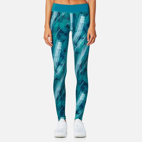 Asics Women's Graphic Tights - Crystal Blue/Condition Print