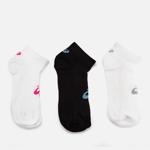 Asics 3 Pack Ped Socks - Pink Assorted