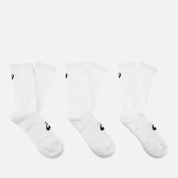 Asics Men's 6 Pack Crew Socks - Real White