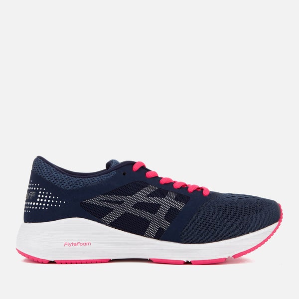 Asics Running Women's Roadhawk FF Trainers - Insignia Blue/Silver/Rouge Red