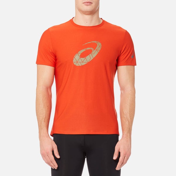Asics Men's Graphic Short Sleeve Top - Red Clay